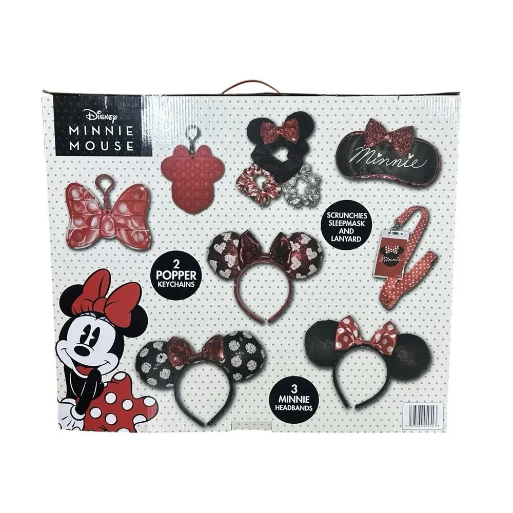 Disney Deluxe Accessory Set Vacation Minnie Mouse Ears Headbands Scrunchies NEW